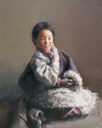 徐唯辛 2005年作 藏族少女